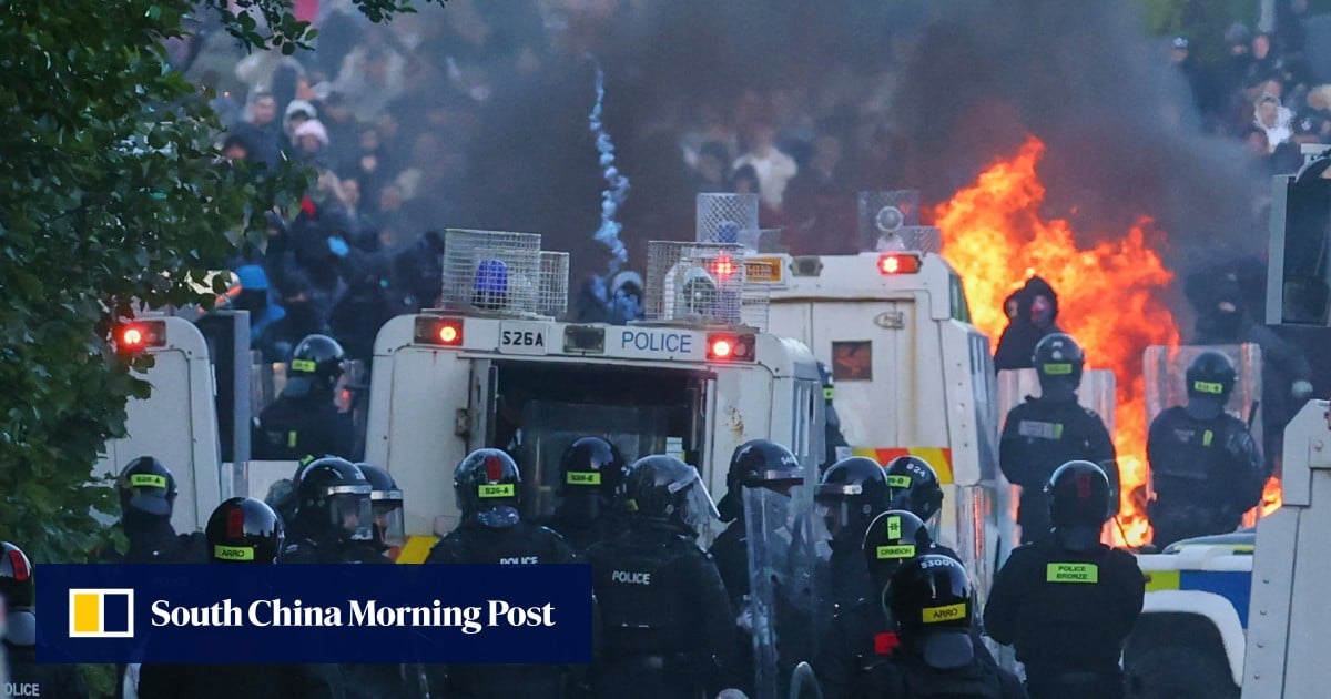 Police fire water cannon in Belfast as stabbing sparks second night of unrest Police fire water cannon in Belfast as stabbing sparks second night of unrest
