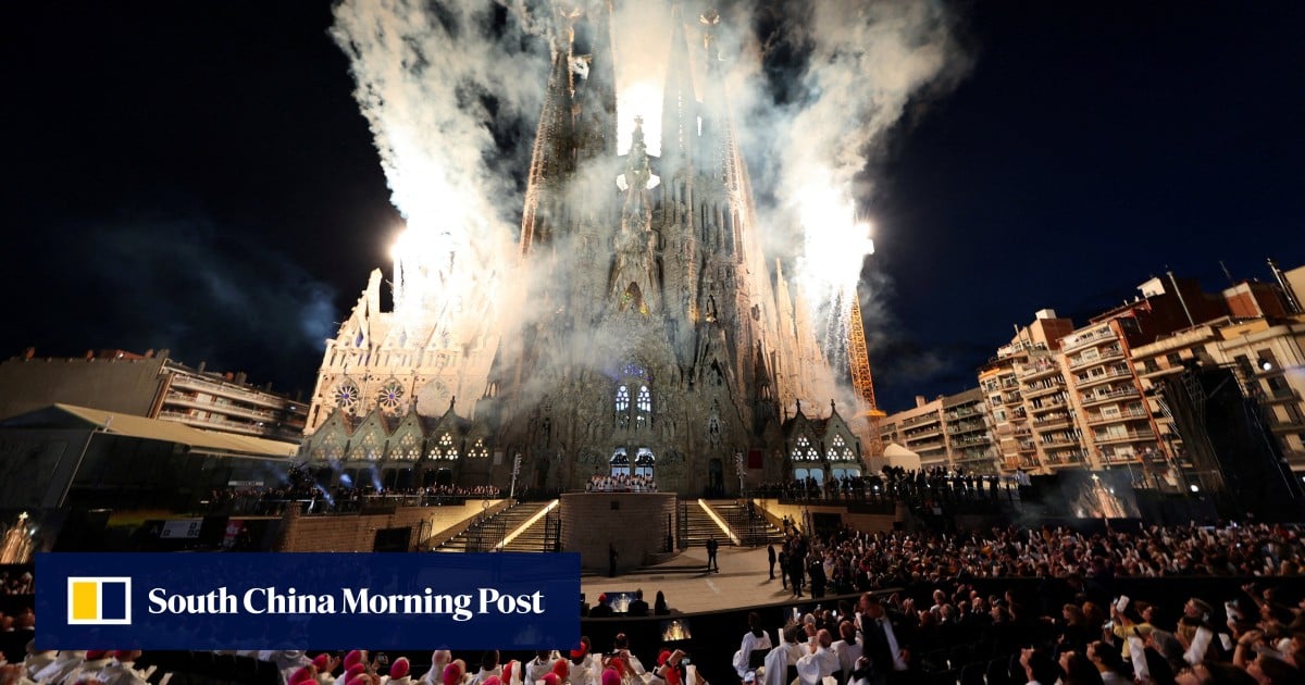 Pope Leo blesses new tower at Spain’s Sagrada Familia Pope Leo blesses new tower at Spain’s Sagrada Familia