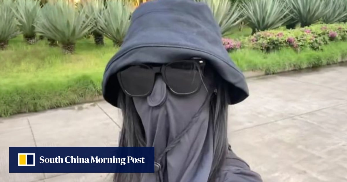 Chinese woman suffers red, itchy skin after extreme full-face coverage, sunscreen use