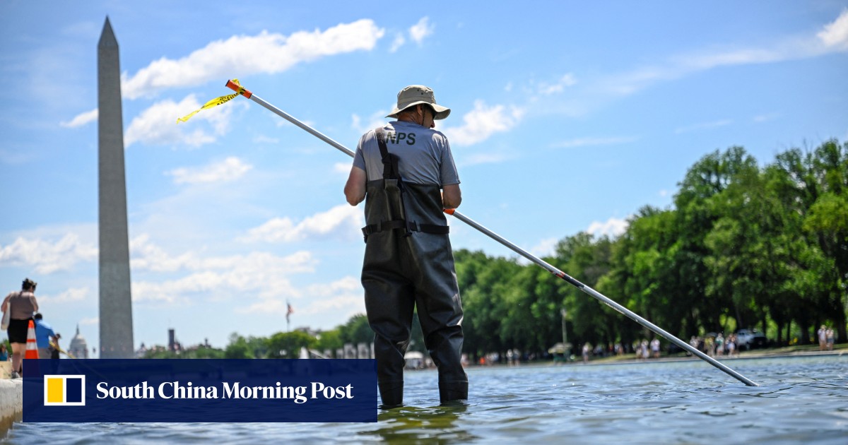 Trump blames reflecting pool woes on vandalism, but offers no proof