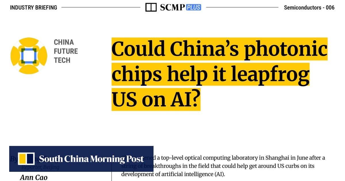 Could China’s photonic chips help it leapfrog US on AI?
