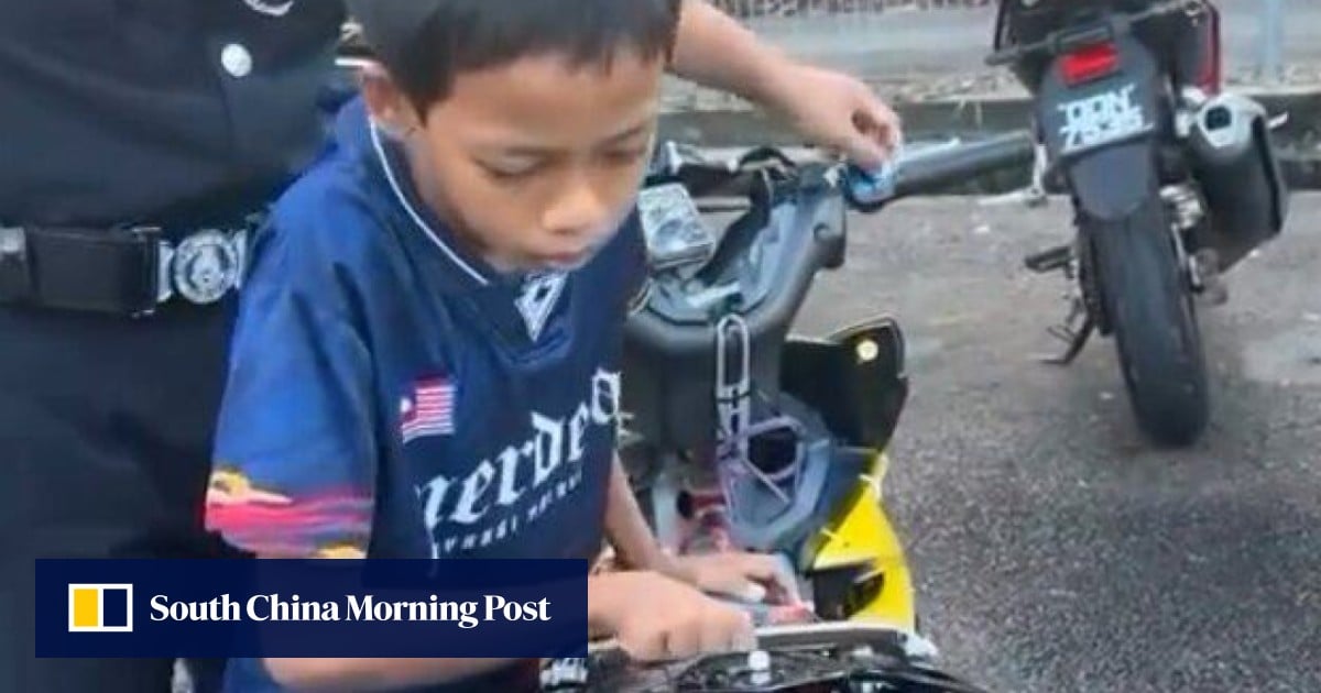 Too young to ride, Malaysian teen pedals dream by building fake Yamaha motorcycle