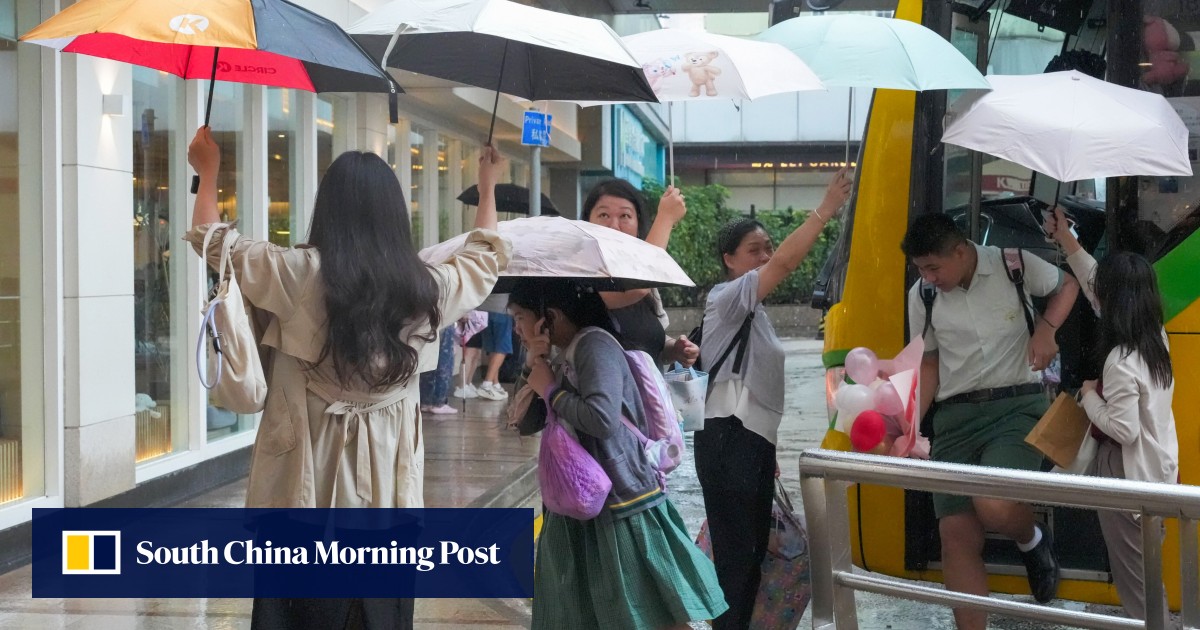 Hong Kong issues red rainstorm warning as education authorities suspend classes