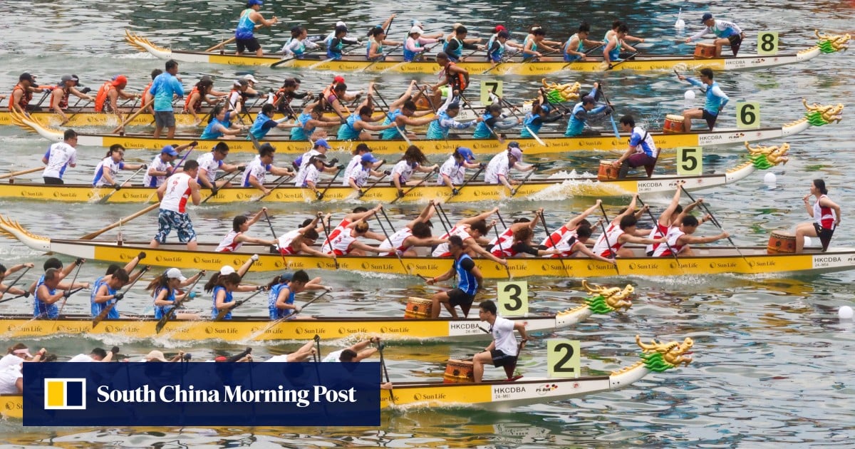 Thousands pack Hong Kong’s Tsim Sha Tsui promenade for annual dragon boat races