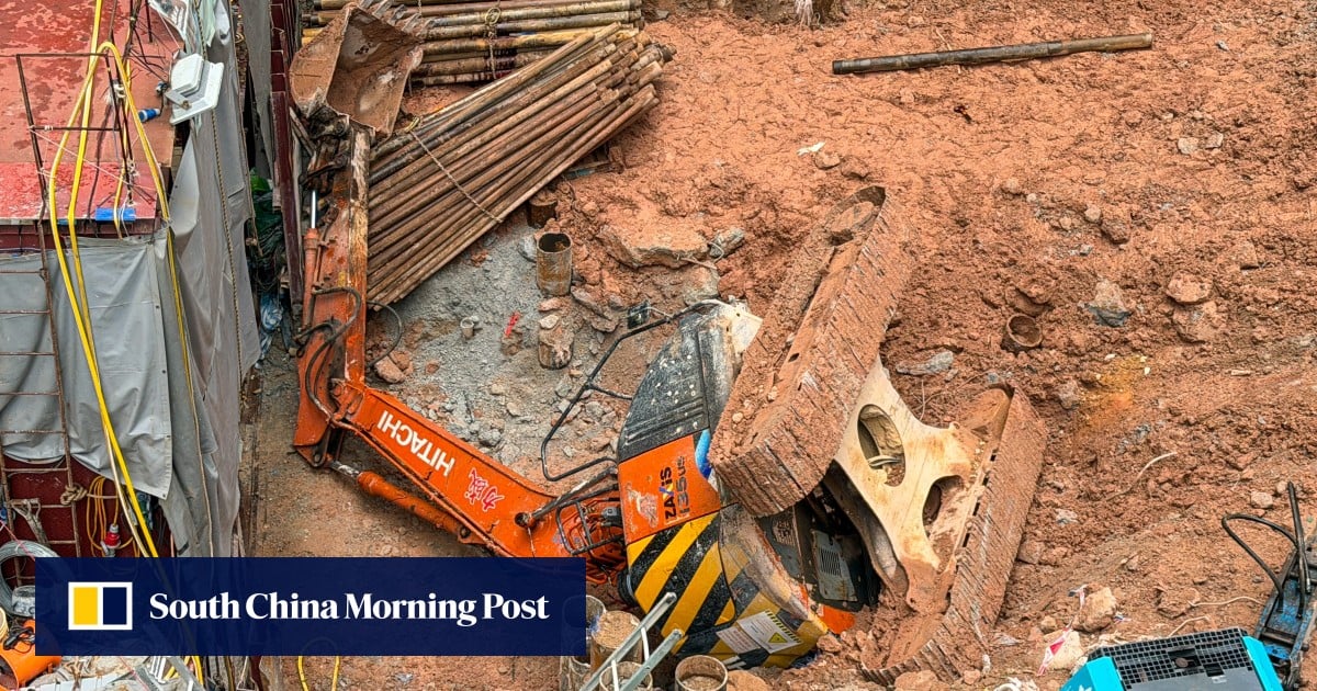 Worker killed, another unconscious after excavator tips over in Hong Kong