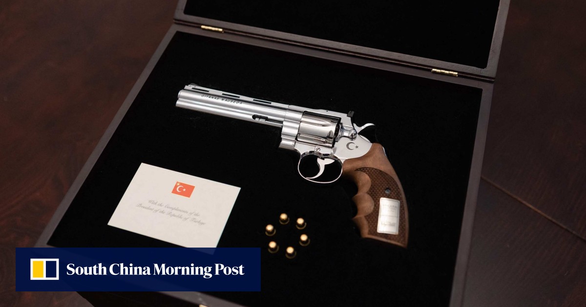 Turkish president’s ‘unusual’ gift to Nato leaders: 1 revolver, 6 bullets