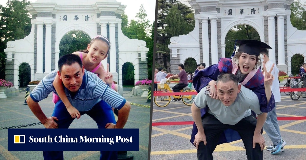 China woman graduates from Tsinghua University 17 years after childhood photo there with dad