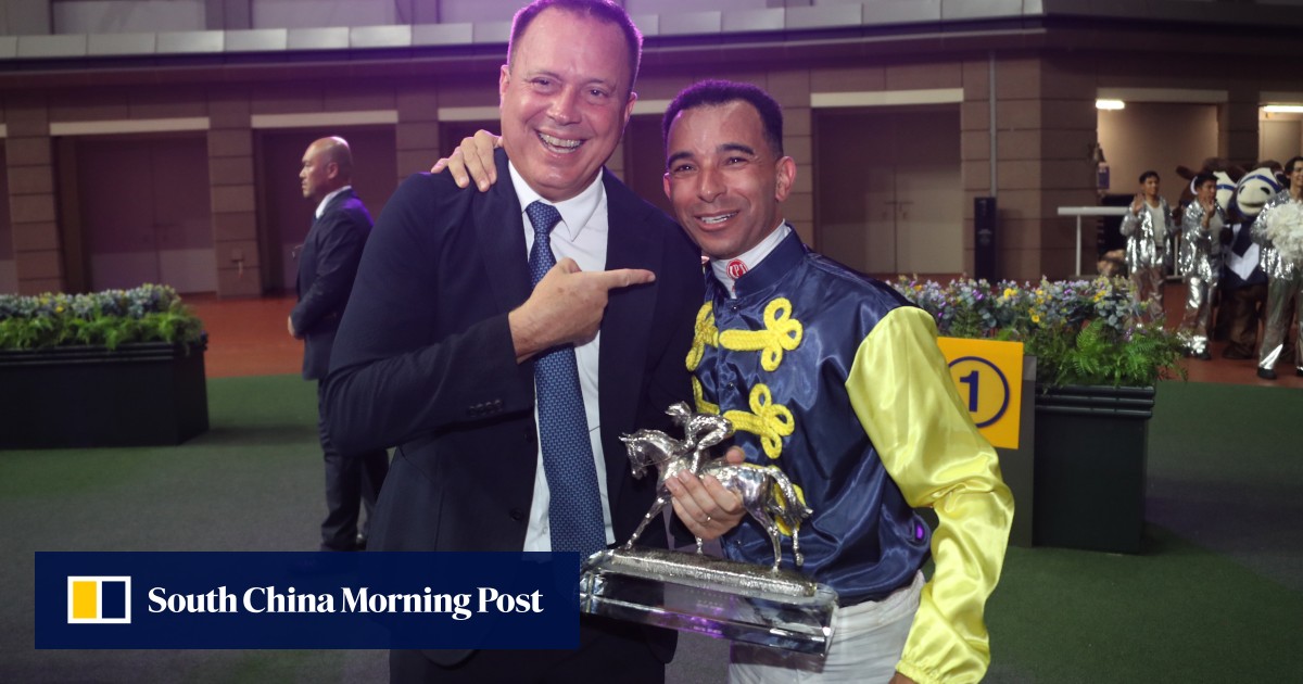 Caspar Fownes celebrates a fifth trainers’ championship at Sha Tin season finale