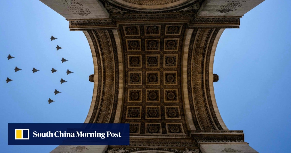 Watch: pomp and colour in Paris as France holds Bastille Day parade Watch: pomp and colour in Paris as France holds Bastille Day parade