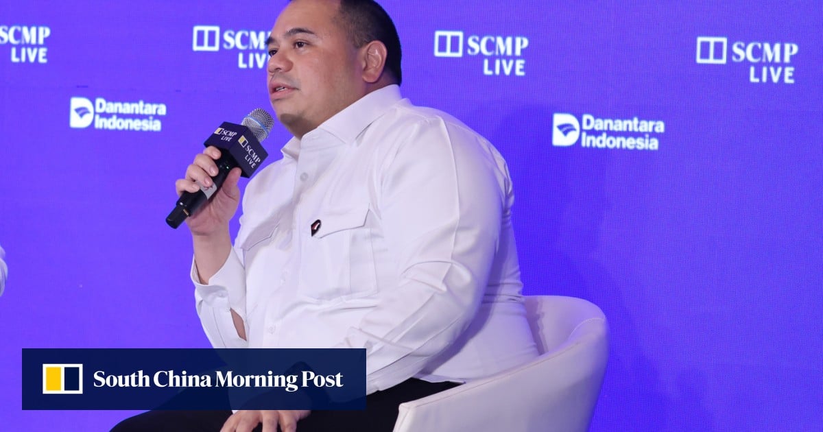 Pandu Sjahrir, Danantara’s chief investment officer, speaks at the Nusa Dua Forum in Bali on Friday (Ảnh: Nora Tam)