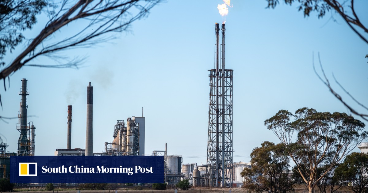 Nhà máy lọc dầu Viva Energy Geelong tại Victoria, một trong hai nhà máy lọc dầu còn hoạt động duy nhất của Australia (Ảnh: EPA)