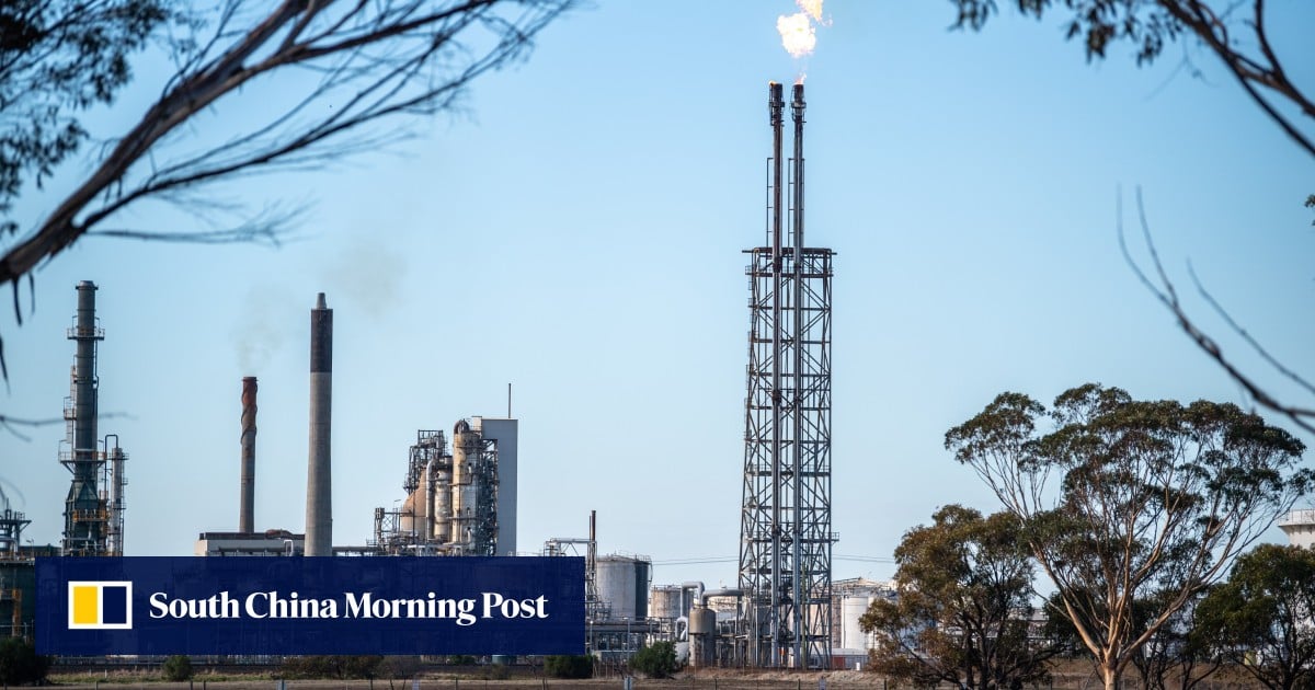 Nhà máy lọc dầu Viva Energy Geelong tại Victoria, một trong hai nhà máy lọc dầu còn hoạt động duy nhất của Australia (Ảnh: EPA)