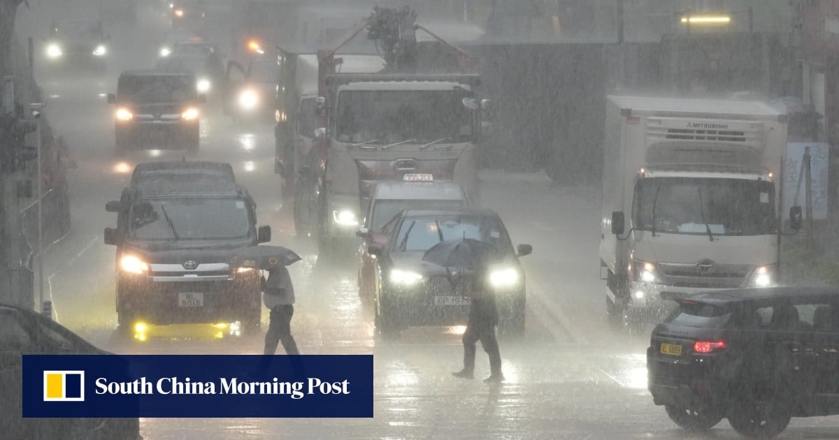 Hong Kong issues red rainstorm warning as thundery showers to last over weekend