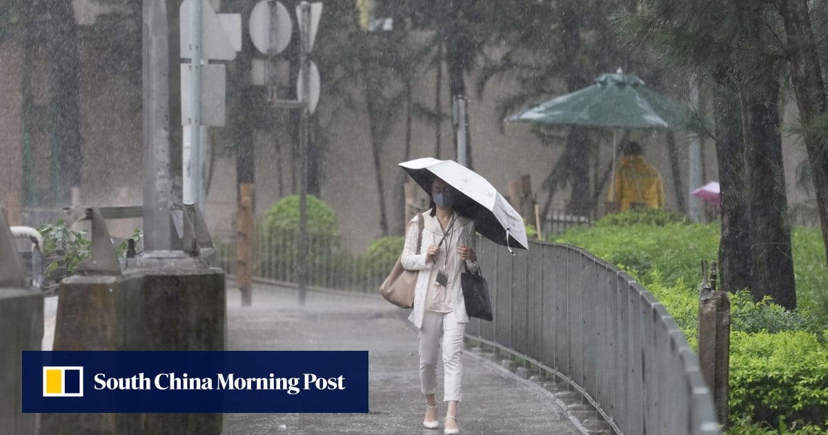 Hong Kong issues red rainstorm warning as thundery showers to last over weekend