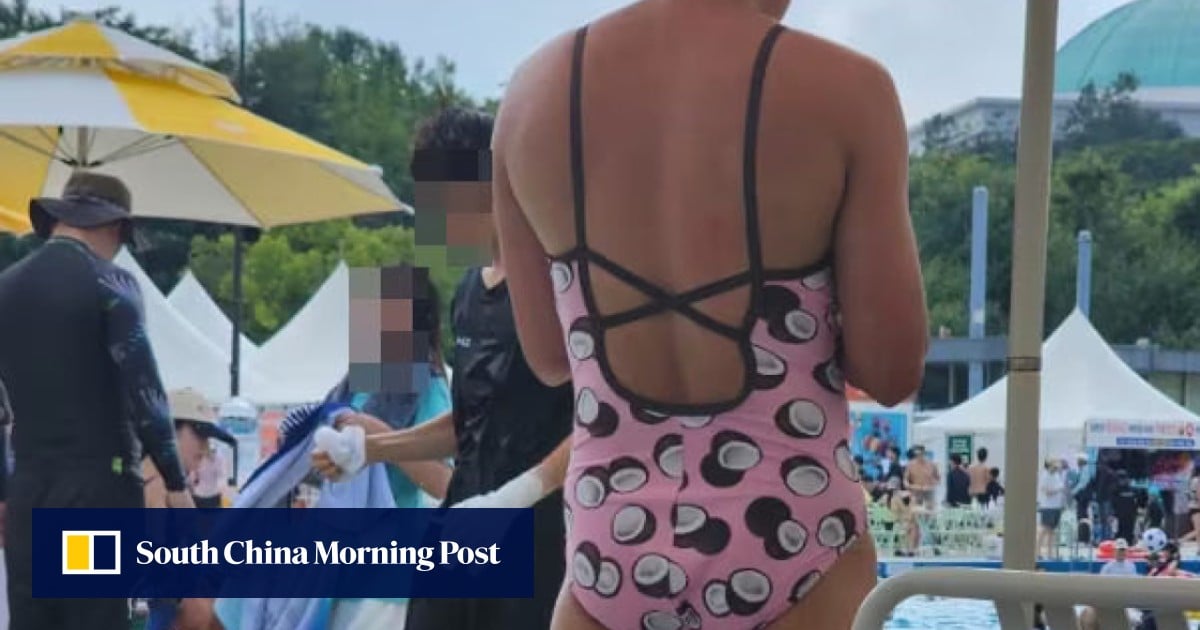 South Korean pool-goer makes waves online in pink swimsuit amid record heatwave