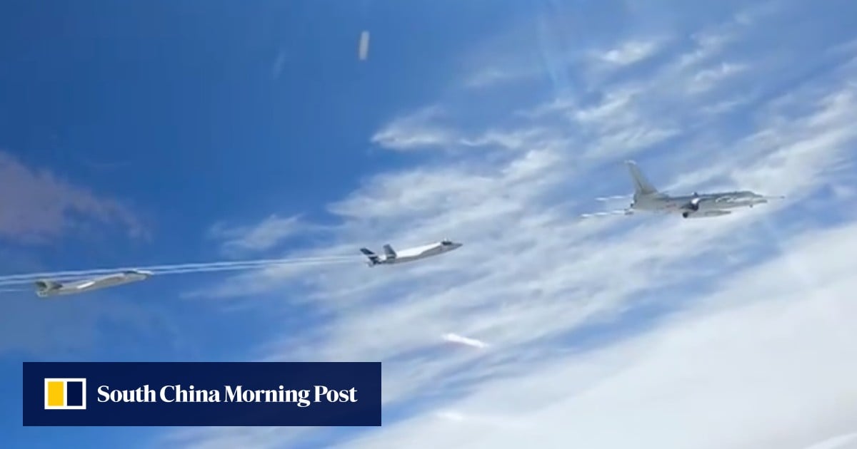 Why did a Chinese bomber carry a nuclear-capable missile in an anti-ship exercise?