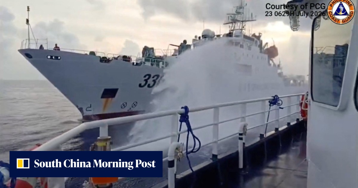 A white naval ship numbered 33 on the water.