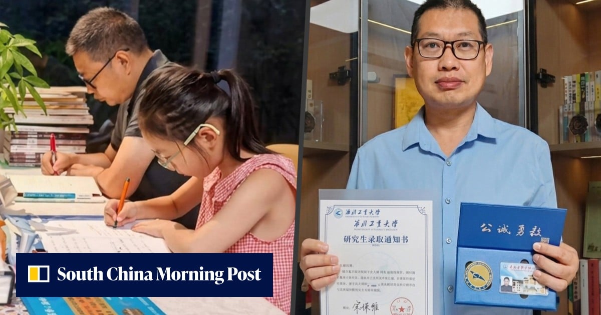 Chinese dad accepted into MBA programme after daughter challenges him to take exam