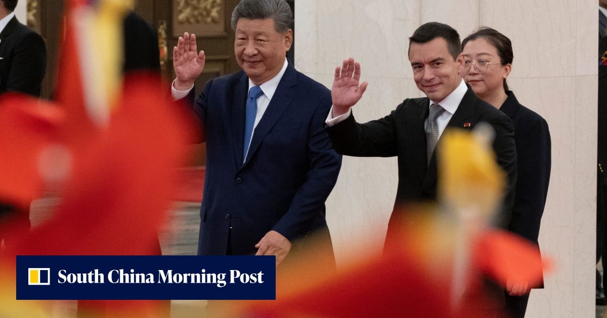 Xi hits out at ‘outside interference’ in Latin America in meeting with Ecuador’s president