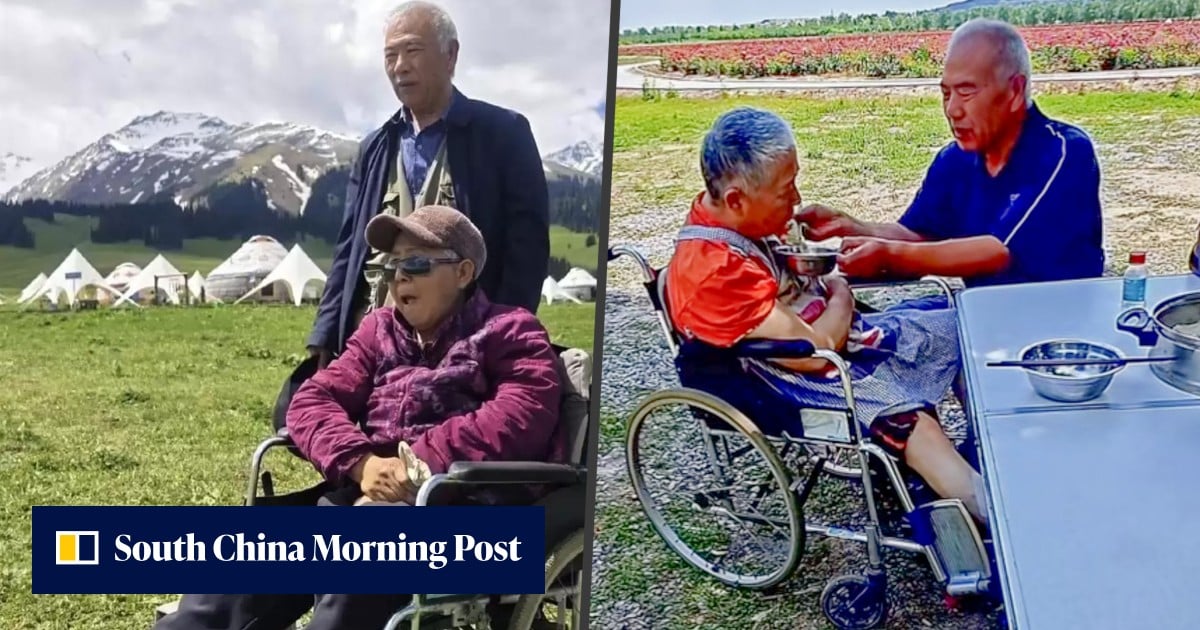 ‘Die on the road, not in hospital’: Chinese man takes paralysed wife on epic road trip