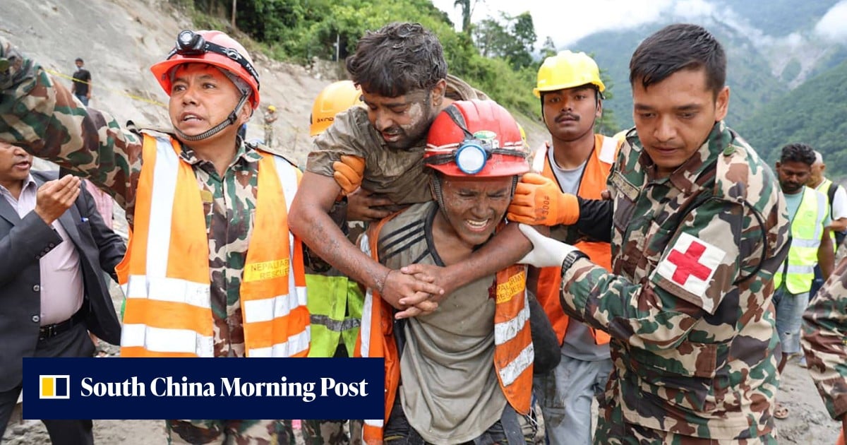 2 trapped workers rescued alive from Nepal tunnel 9 days after floods