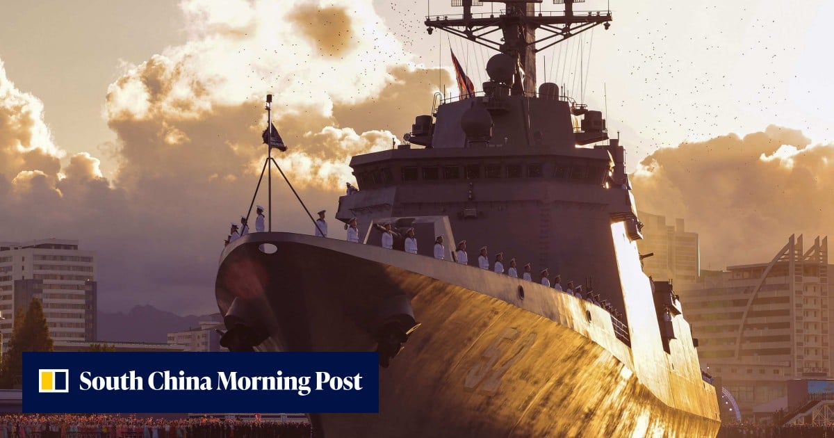 North Korea’s Kim launches second nuclear destroyer as US-South Korea-Japan drills start