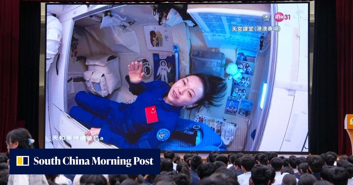Hong Kong astronaut inspires pupils across city’s school halls in historic live lecture