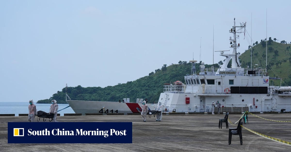 Bodies from Philippine ferry arrive at port after fire killed at least 35
