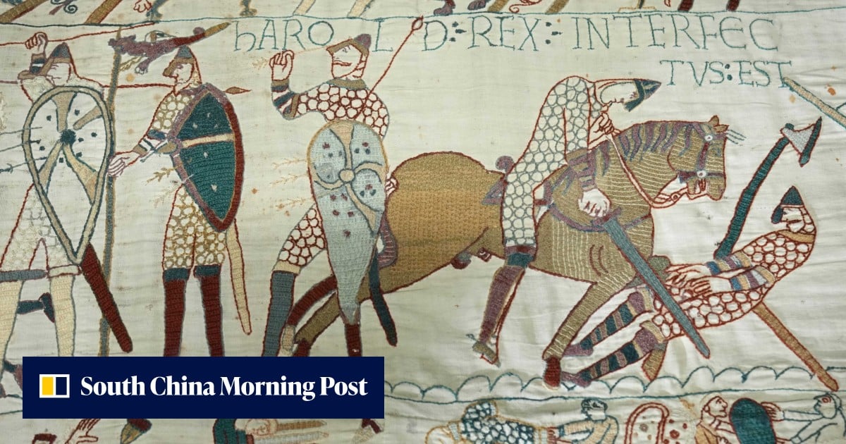 Tapestry depicting English history’s ‘most important event’ back in UK after 1,000 years
