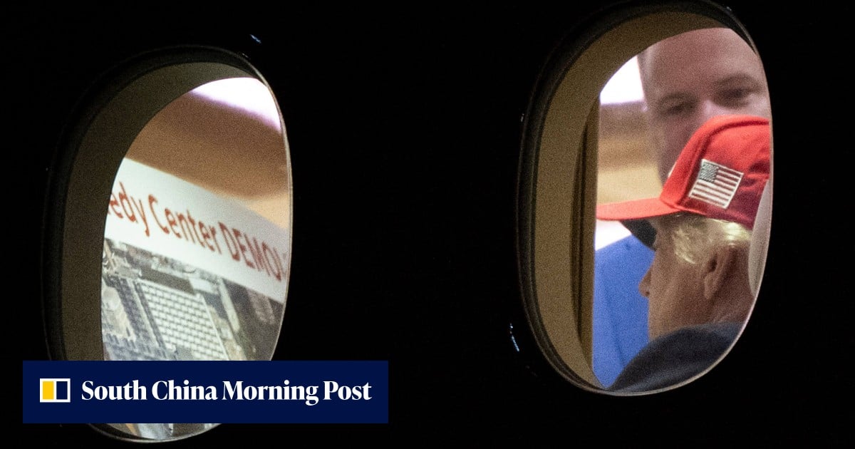 Trump seen with image of apparent Kennedy Centre demolition