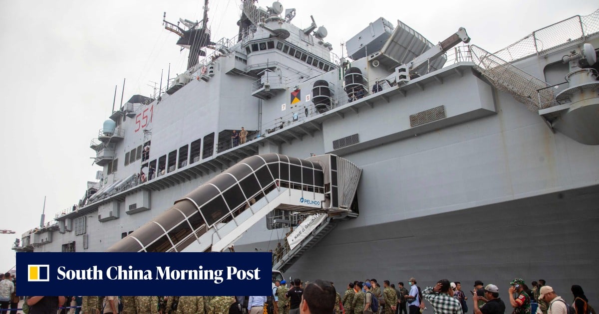 Indonesia commissions first aircraft carrier, bolstering sea defence