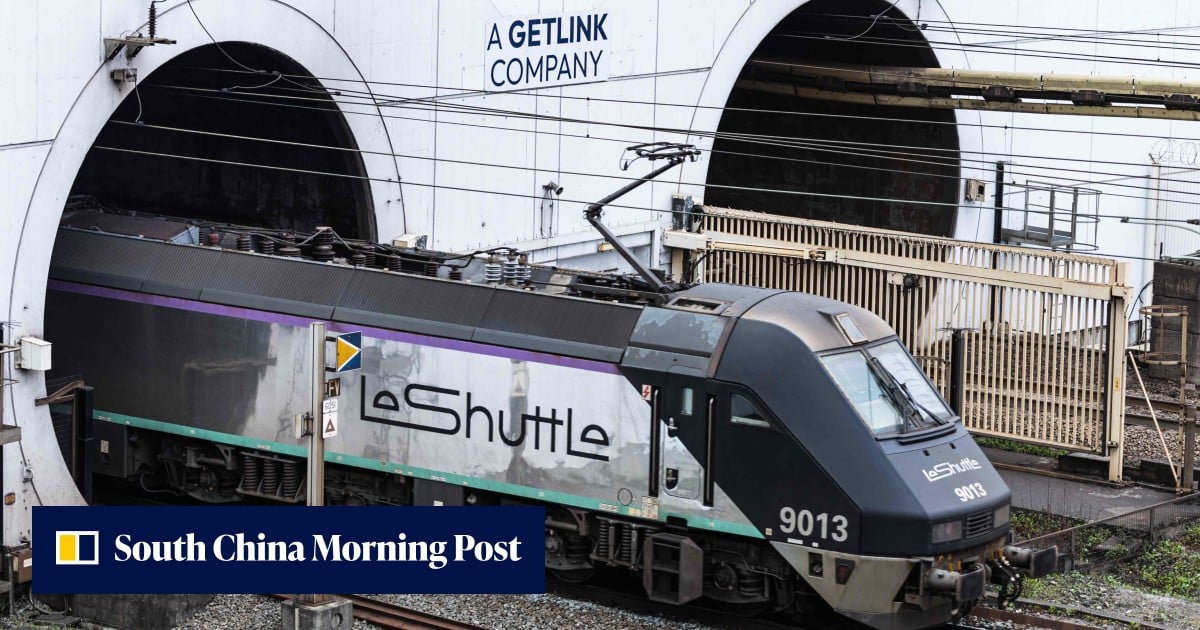 Bus hits train near Channel Tunnel in France, injuring 19