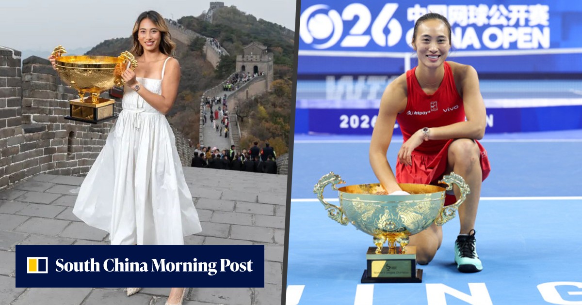 Seeking men’s approval? Backlash over China tennis star’s glamorous trophy photo