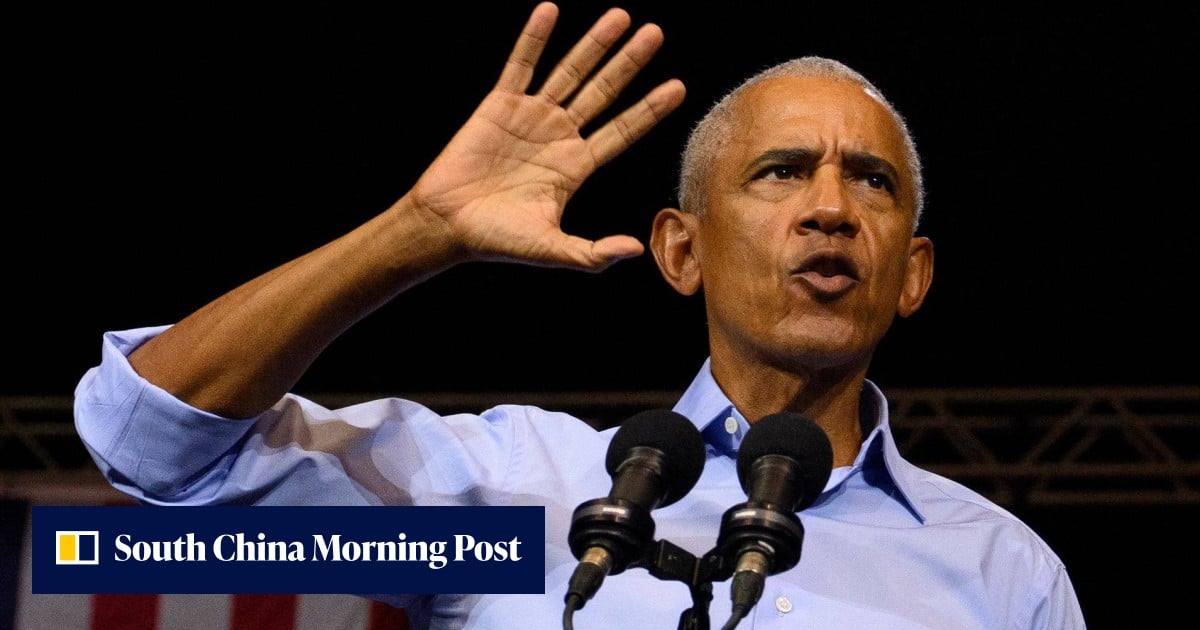 Obama kritisiert Trumps „Chaos und Grausamkeit“ während des Wahlkampfs für ...