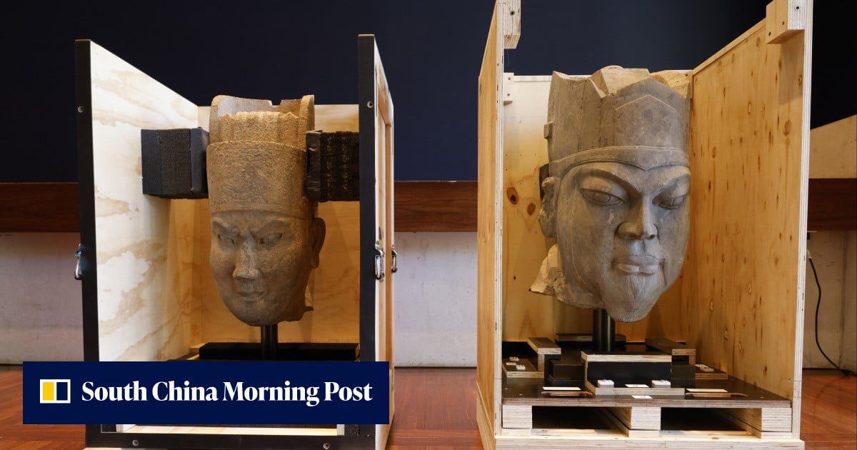 Australia returns ancient stone heads to China after more than 30 years