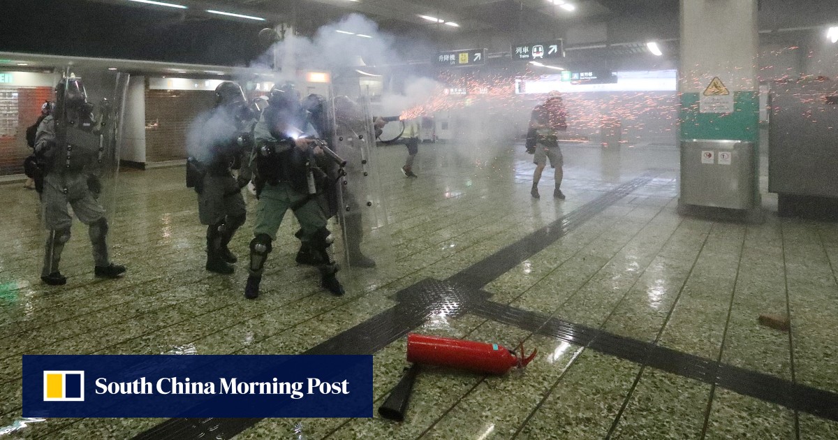 Hong Kong MTR station partially closed after protesters damage ...
