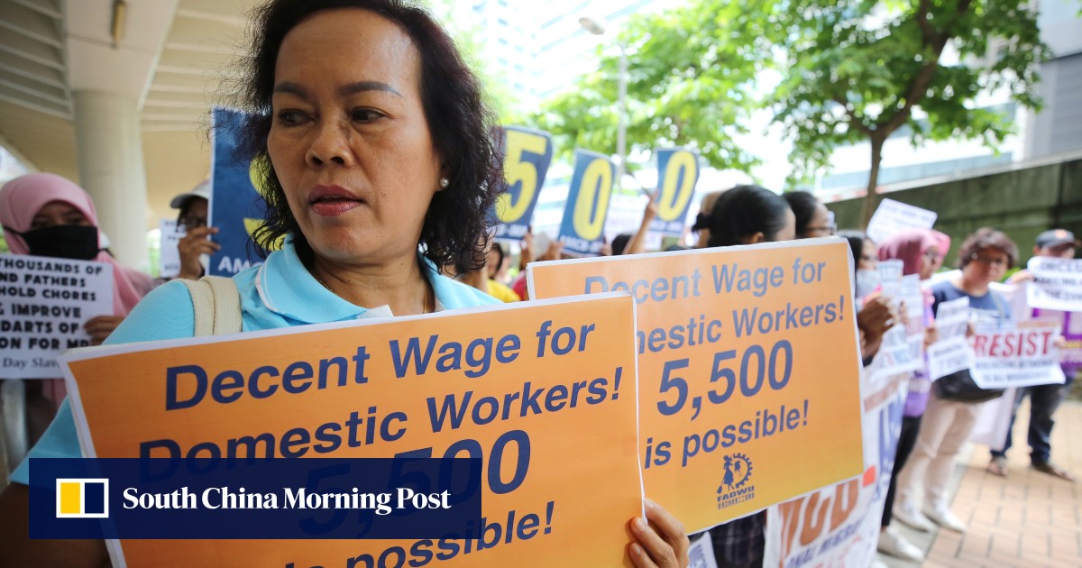 Hong Kong’s domestic helpers earn average of nearly HK5,000 per month