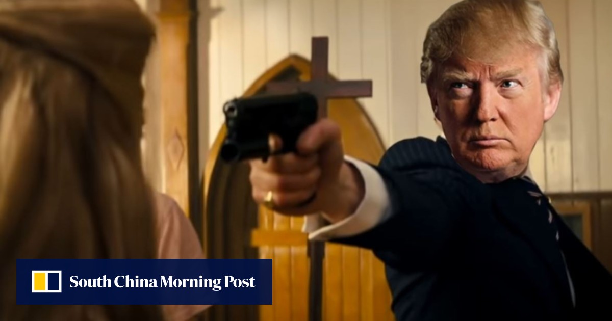 Trump ‘condemns Spoof Video Of Him Massacring Media Shown At His Miami Resort South China 
