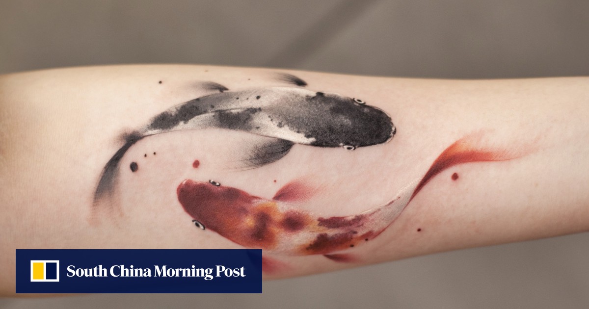 The Chinese Tattoo Artist Turning Traditional Watercolour Paintings 