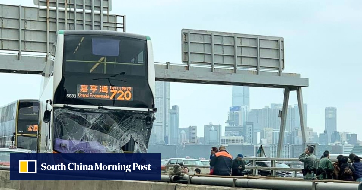 Hong Kong road accident involving bus, taxi, and Porsche leaves 12