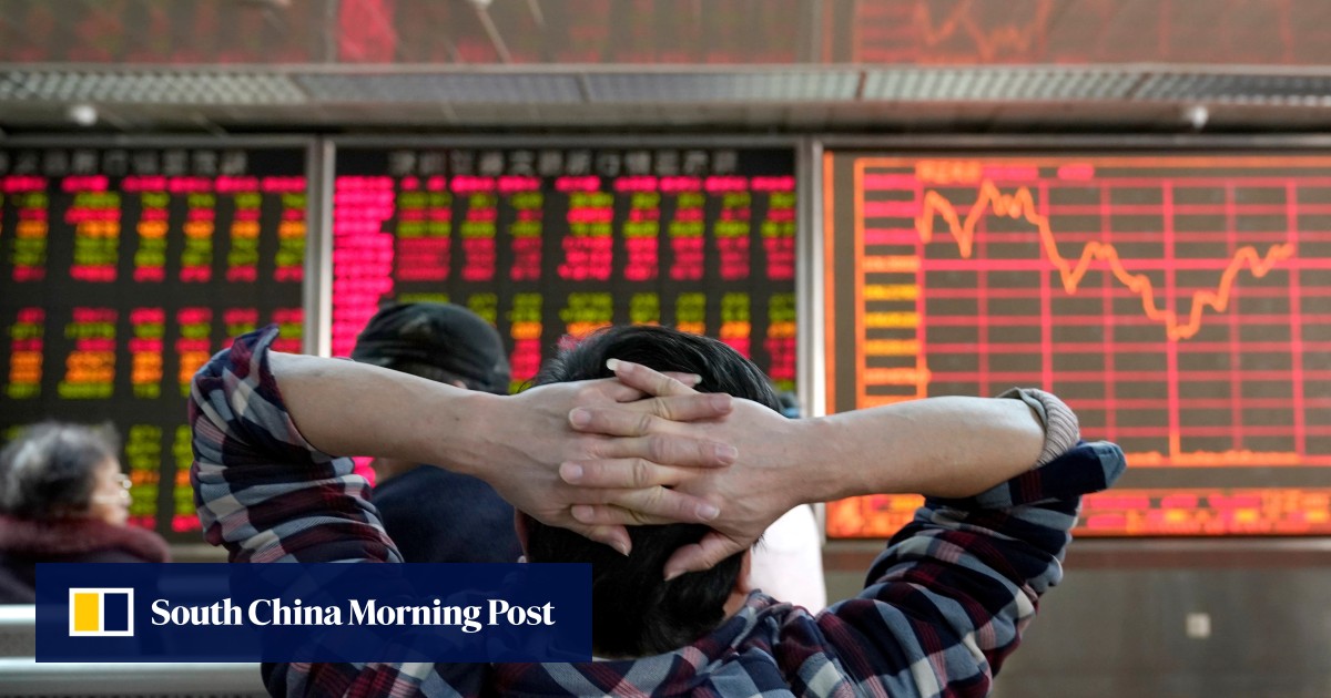 Hong Kong stocks on track for worst fall in more than two years as global fears spike on