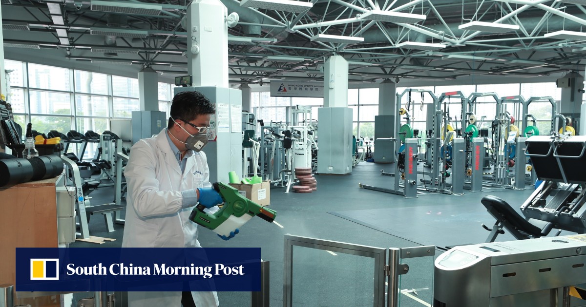 Coronavirus Sports Institute sprays Hong Konginvented disinfectant