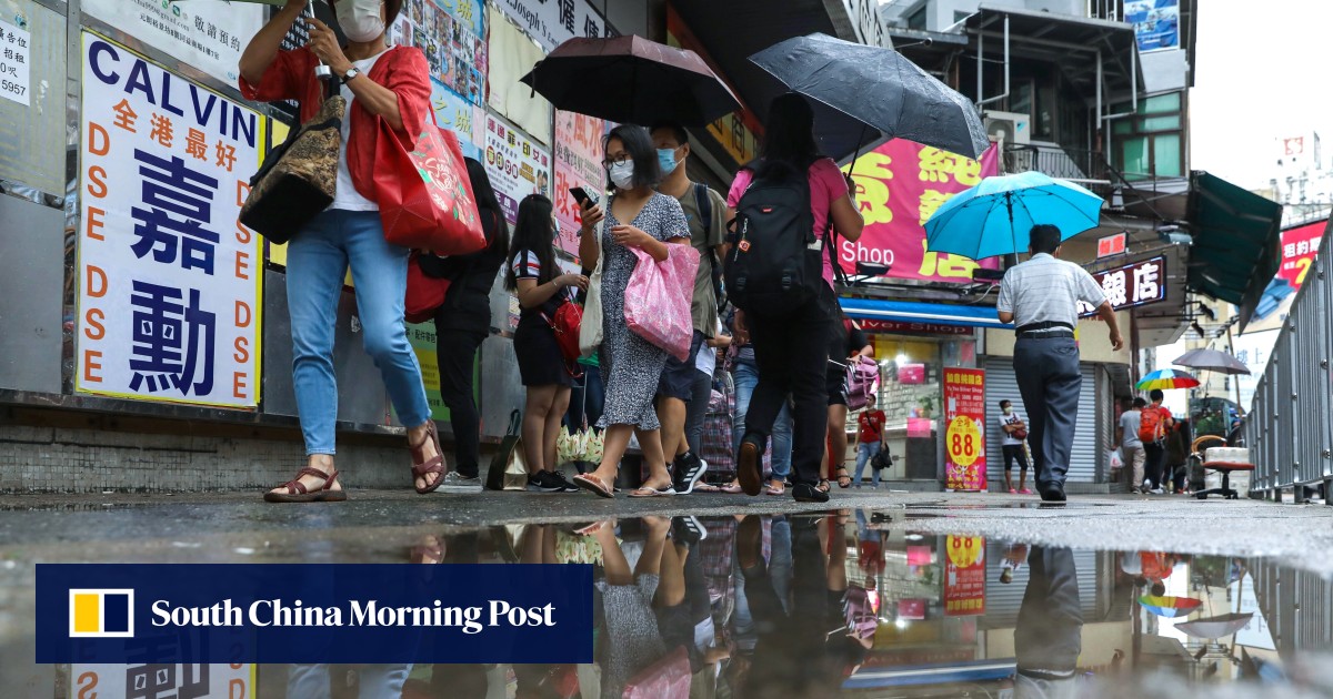 Flash floods across Hong Kong as residents wake up to downpour South