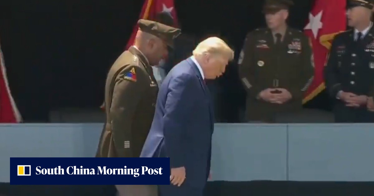 Trump Ramping Donald Trump’s unsteady ramp walk raises new health questions on 74th ...