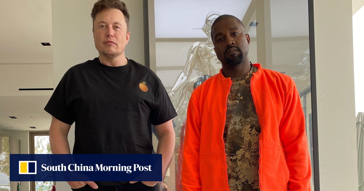 Unpacking that Kanye West and Elon Musk bromance pic a lot of orange swagger and Yeezy but no social distancing or face masks South China Morning Post