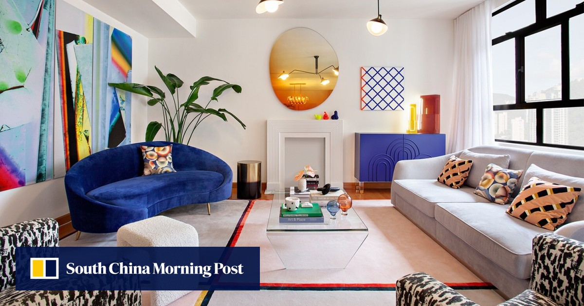 A Hong Kong interior designer transformed a couple’s rented apartment into a colourful, art