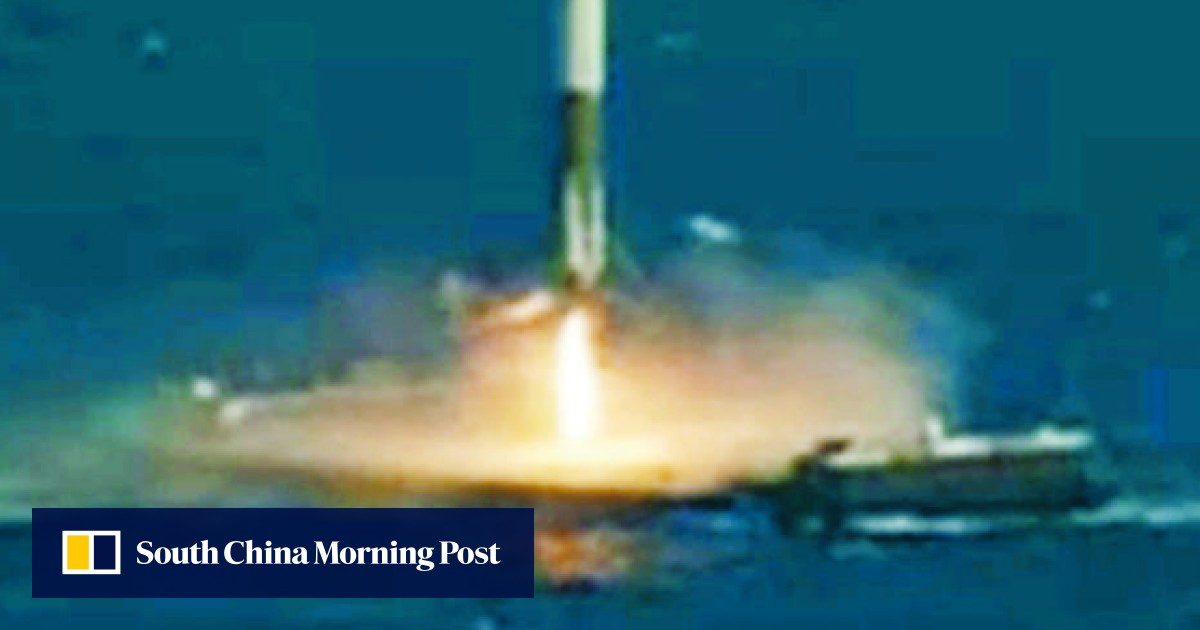 SpaceX achieves first-ever unmanned sea landing of reusable Falcon 9 ...