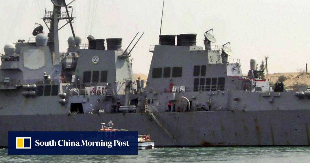 US warship is attacked with missiles fired from rebel territory in ...