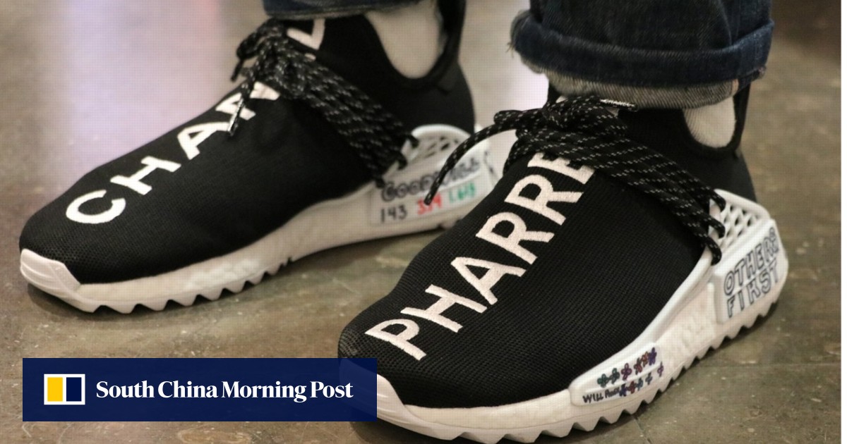 On feet Chanel x adidas Originals Pharrell Williams Hu NMD