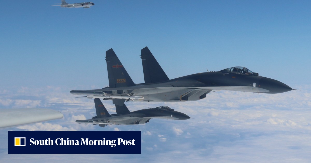 Taiwan ‘will get used to’ China air force drills encircling island ...